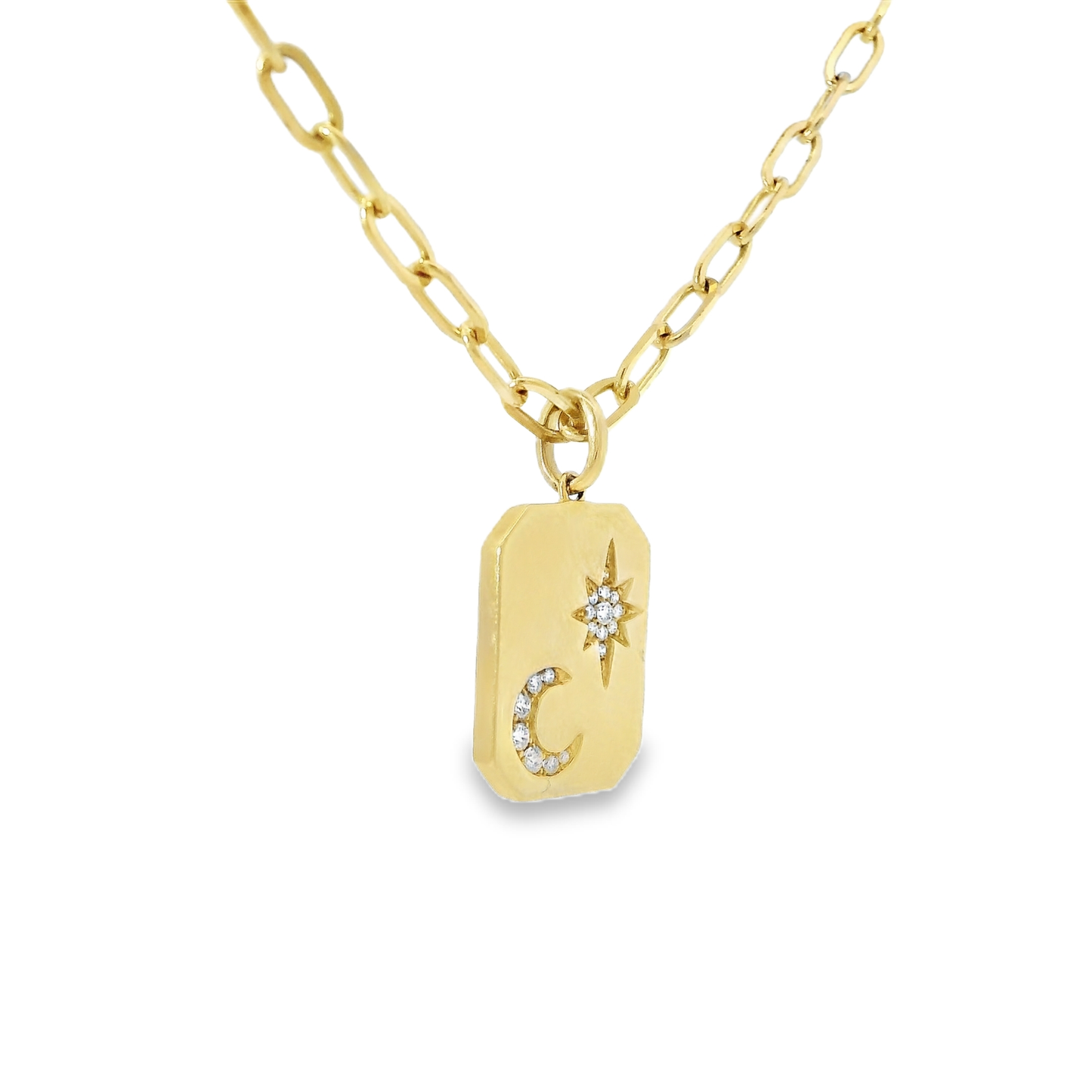 0.09CT Diamond Pendant 14k Yellow Gold