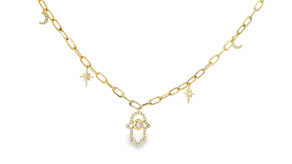 0.30CT Diamond Pendant 14k Yellow Gold