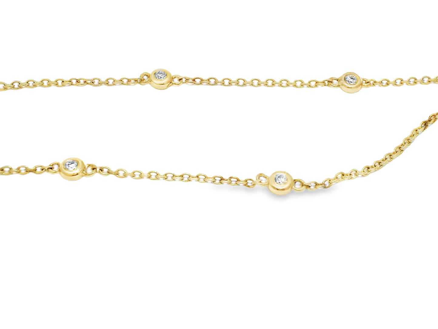 0.17CT Diamond C Initial Pendant 14k Yellow Gold