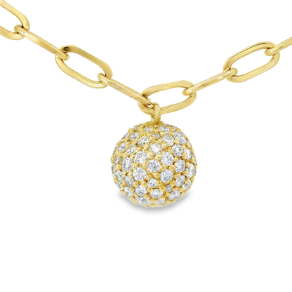 0.64CT Diamond Pendant 14k Yellow Gold