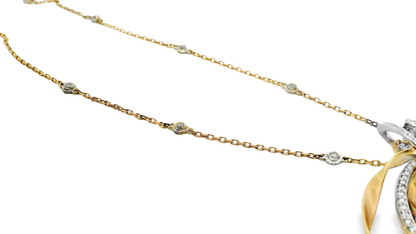 0.98CT Diamond Pendant 14k Gold