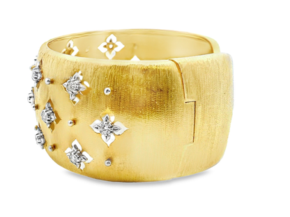 1.00CT Diamond Bangle 14k Yellow Gold