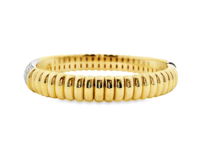 1.66CT Diamond Bangle 14k Yellow Gold