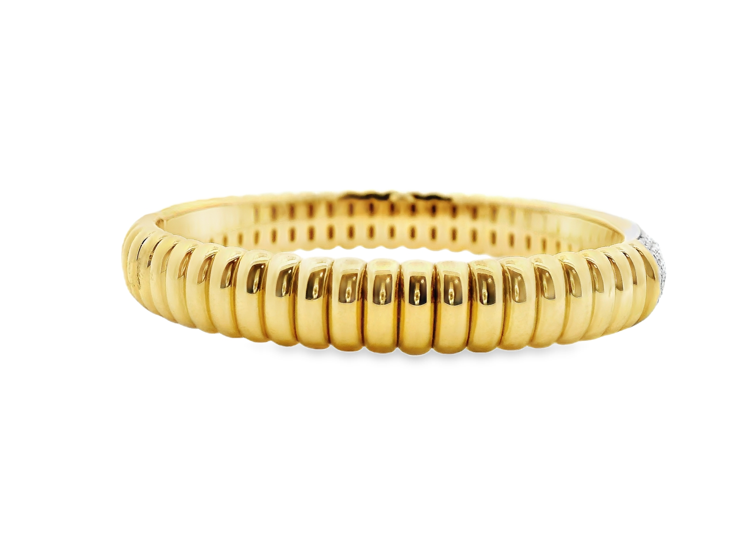 1.66CT Diamond Bangle 14k Yellow Gold