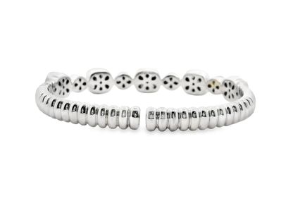 3.06CT Diamond Bangle 14k White Gold