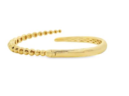 0.95CT Diamond Bangle 14k Yellow Gold