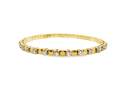 2.11CT Diamond Bangle 18k Yellow Gold