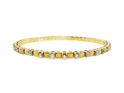 2.11CT Diamond Bangle 18k Yellow Gold