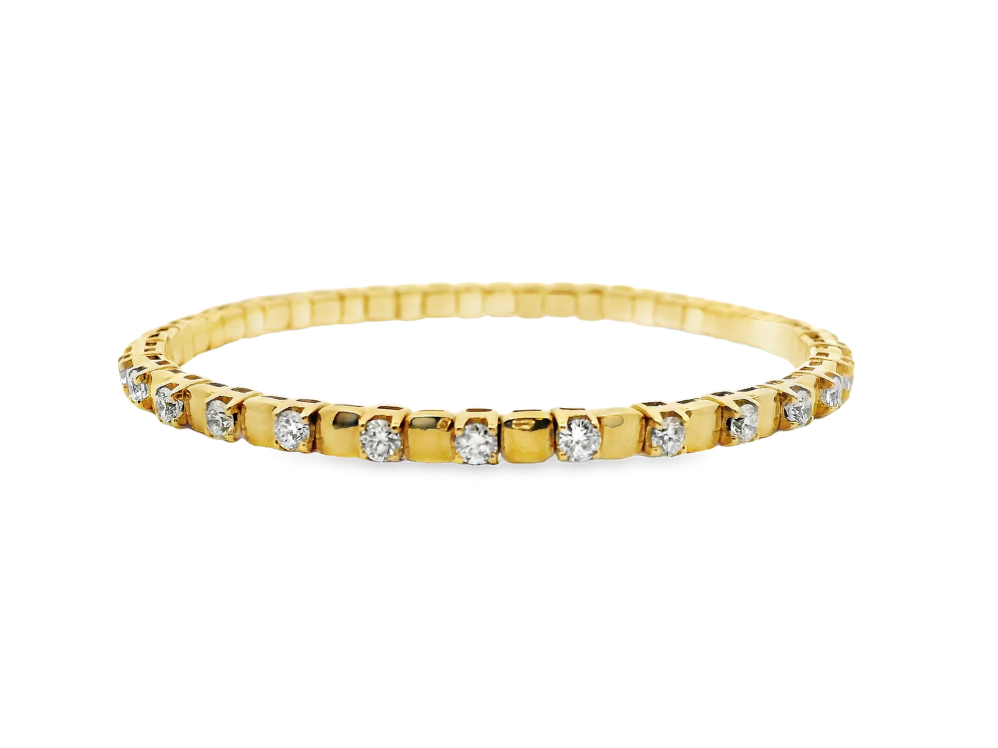 2.11CT Diamond Bangle 18k Yellow Gold