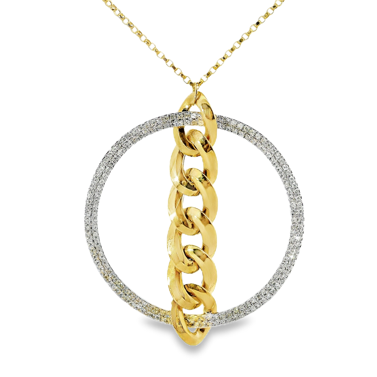 0.35CT Diamond Pendant 14k Yellow Gold