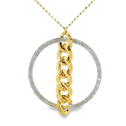 0.35CT Diamond Pendant 14k Yellow Gold
