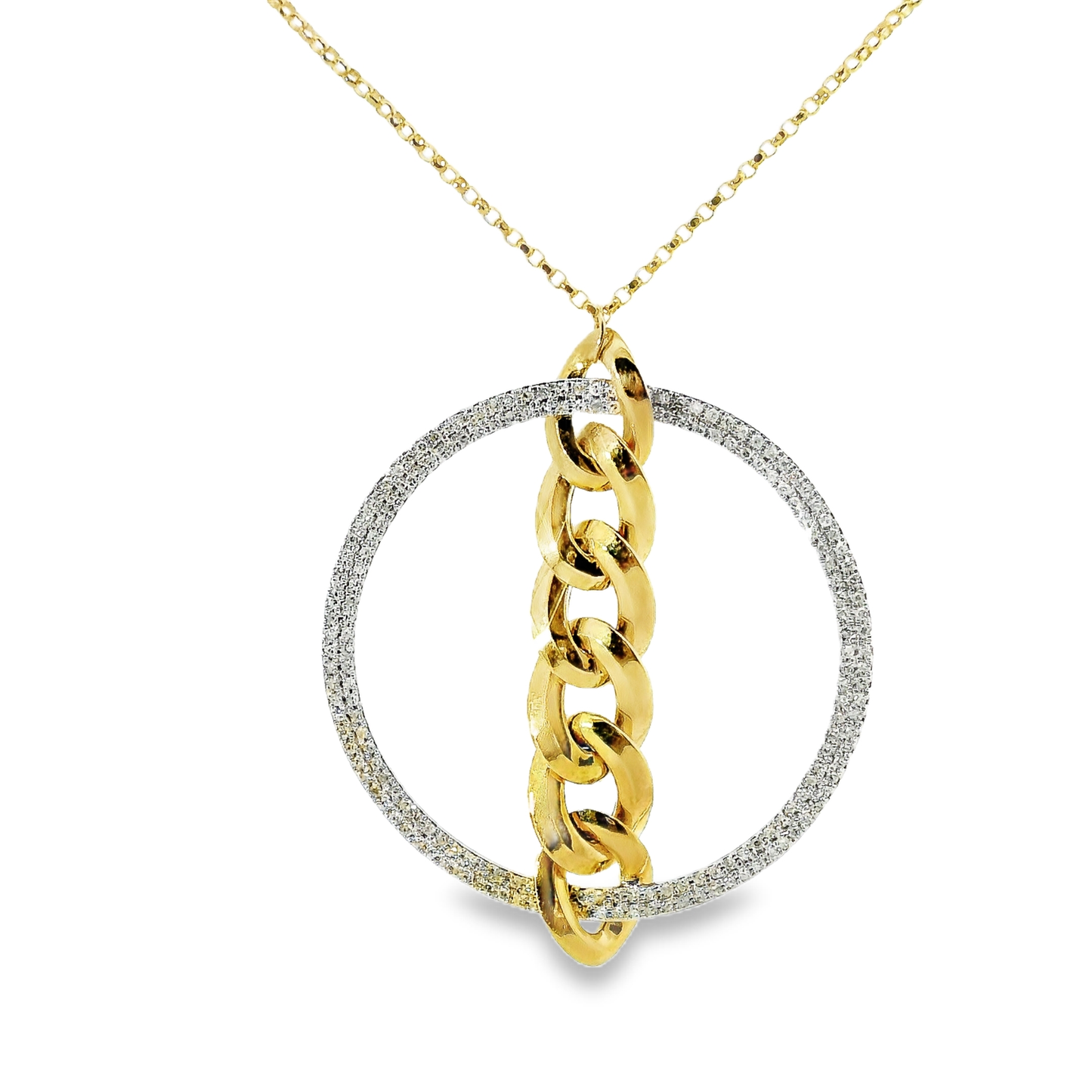 0.35CT Diamond Pendant 14k Yellow Gold