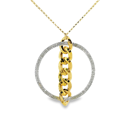 0.35CT Diamond Pendant 14k Yellow Gold
