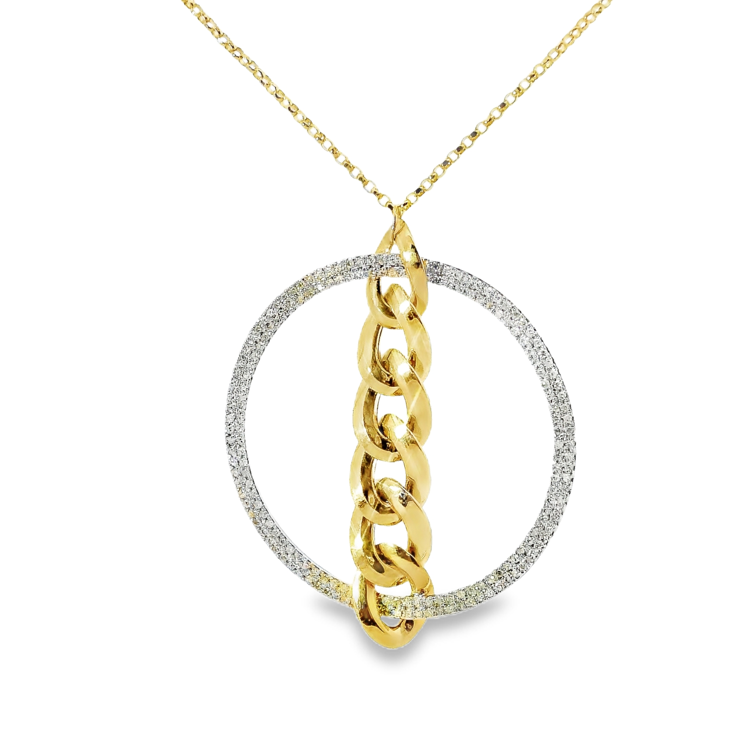 0.35CT Diamond Pendant 14k Yellow Gold