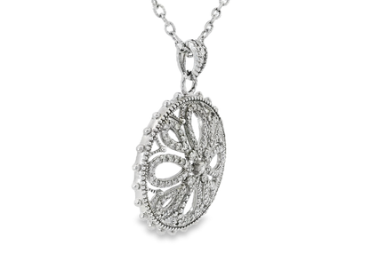 1.40CT Diamond Pendant 14k White Gold
