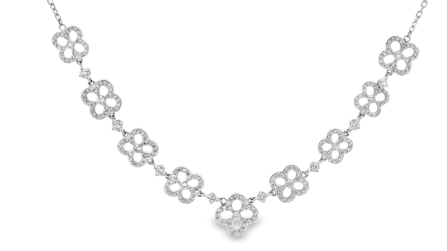 2.20CT Diamond Pendant 14k white Gold