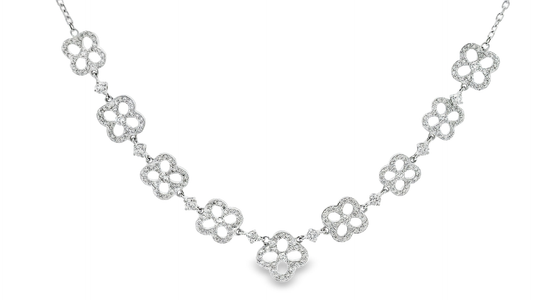 2.20CT Diamond Pendant 14k white Gold