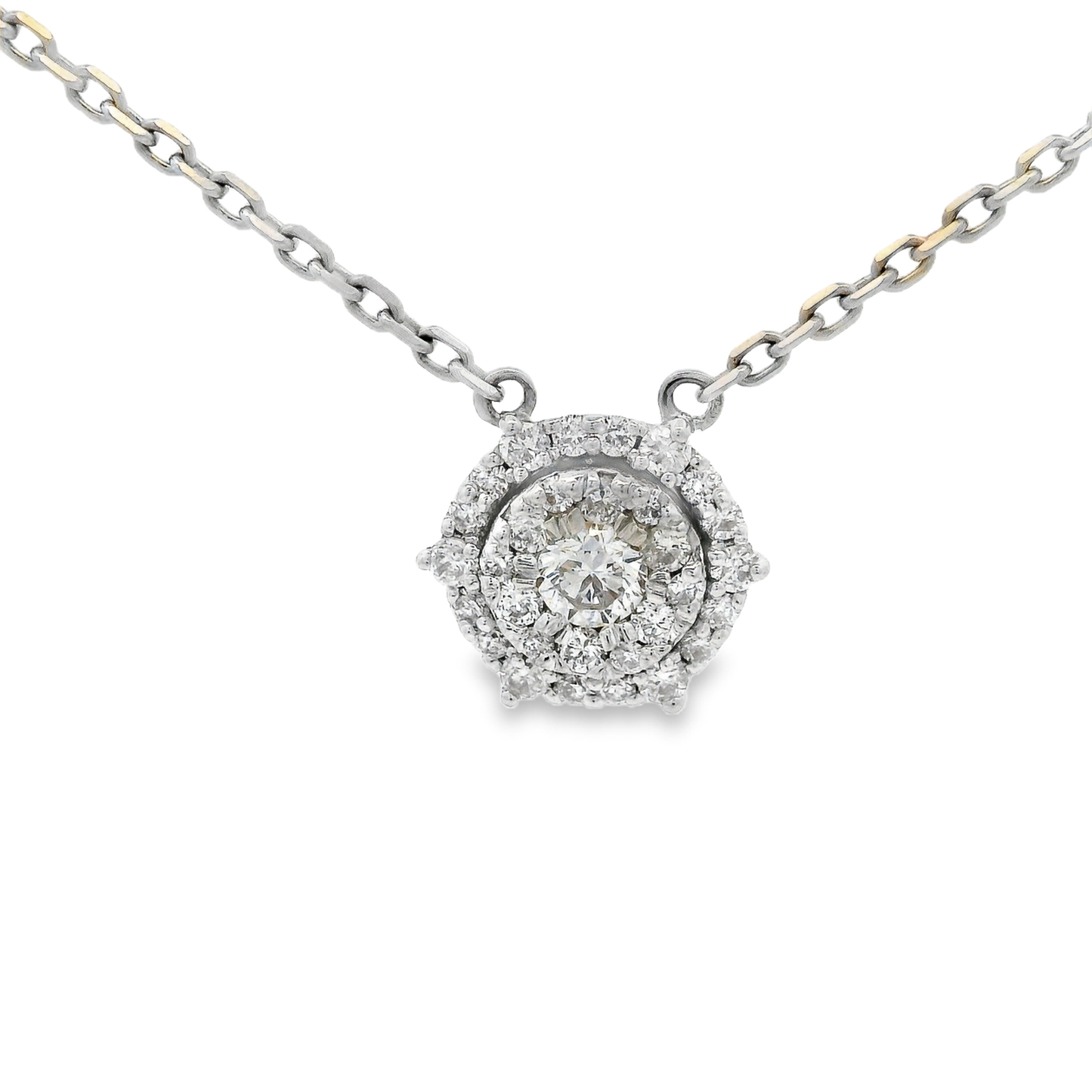0.86CT Diamond Pendant 14k White Gold