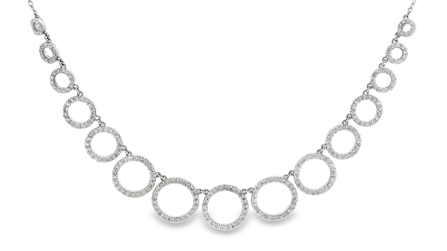 2.59CT Diamond Pendant 14k White Gold