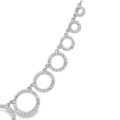 2.59CT Diamond Pendant 14k White Gold