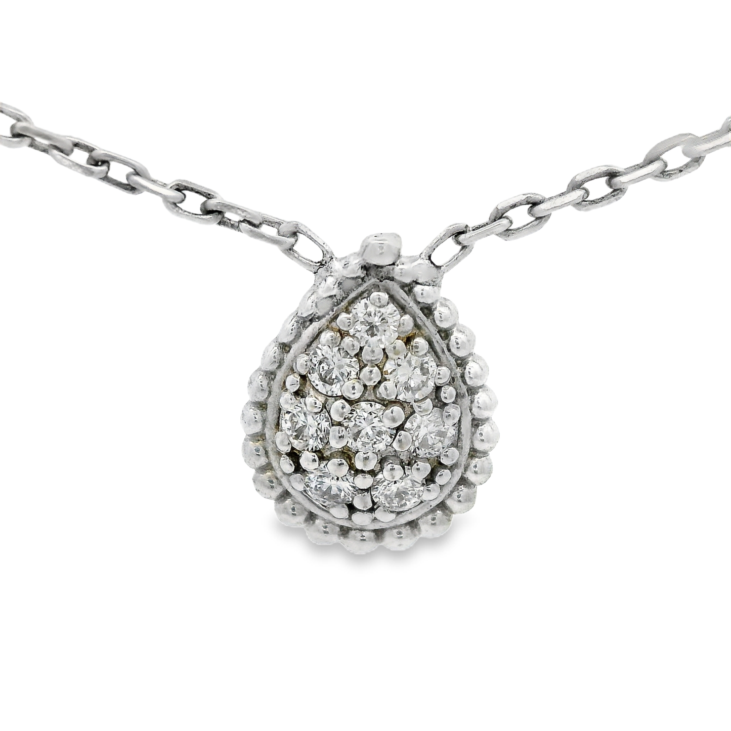 0.80CT Diamond Pendant 14k White Gold