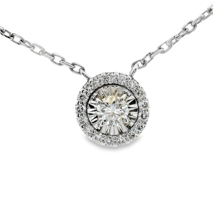 1.51CT Diamond Pendant 18k White Gold