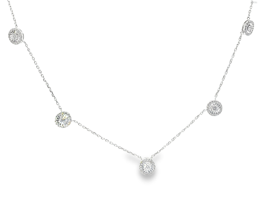 1.51CT Diamond Pendant 18k White Gold