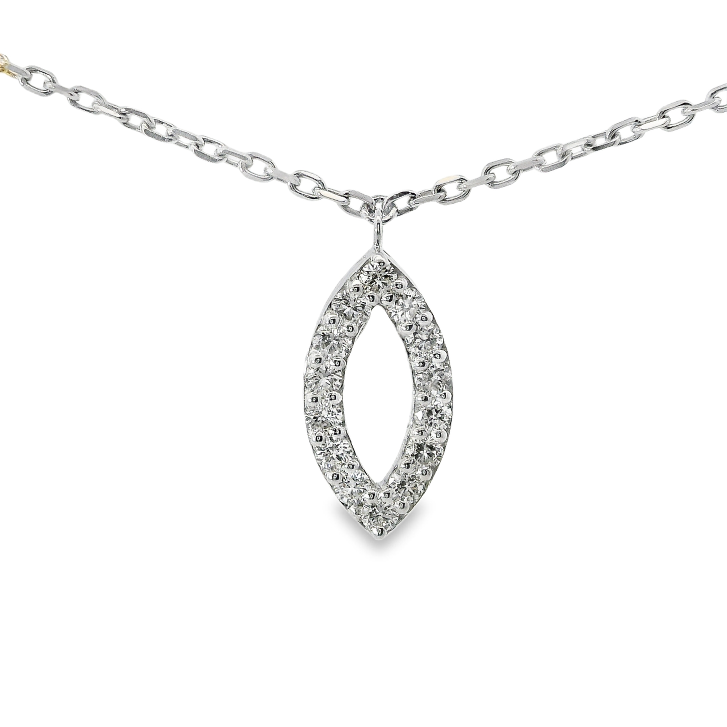 0.92CT Diamond Pendant14k White Gold