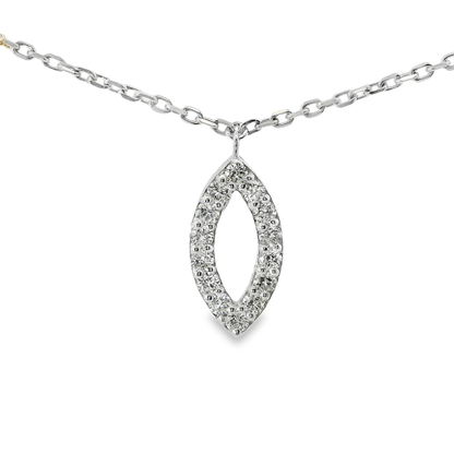 0.92CT Diamond Pendant14k White Gold