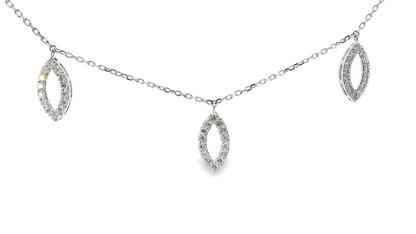 0.92CT Diamond Pendant14k White Gold