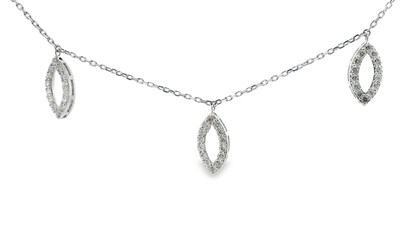 0.92CT Diamond Pendant14k White Gold