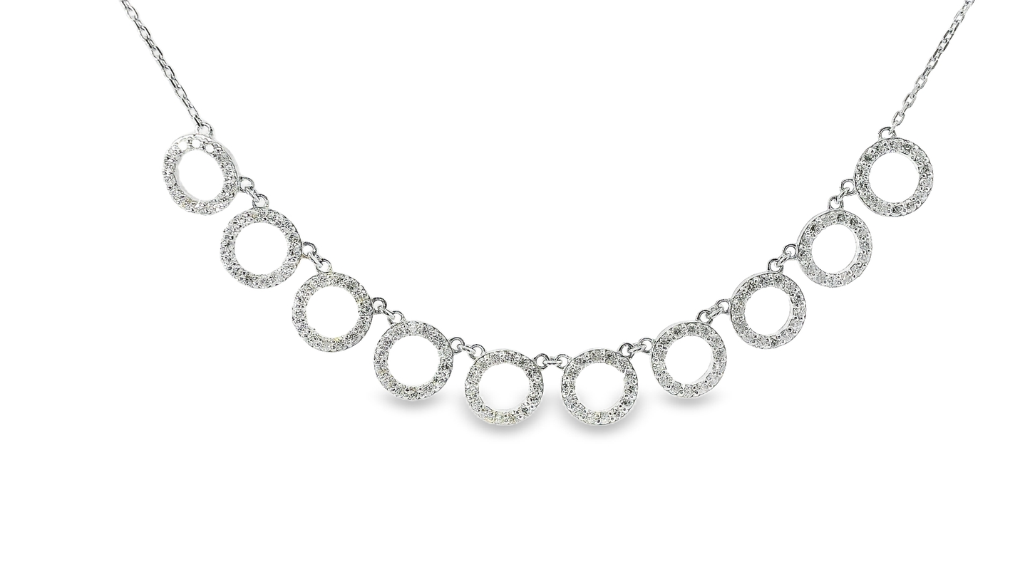 1.18CT Diamond Pendant 14k White Gold