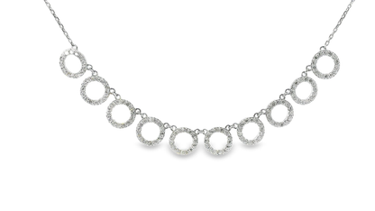 1.18CT Diamond Pendant 14k White Gold