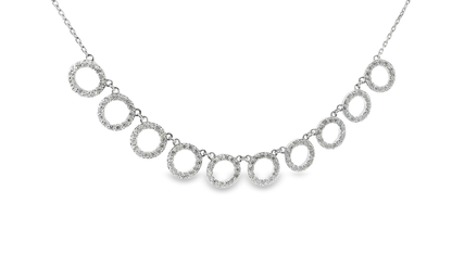 1.18CT Diamond Pendant 14k White Gold