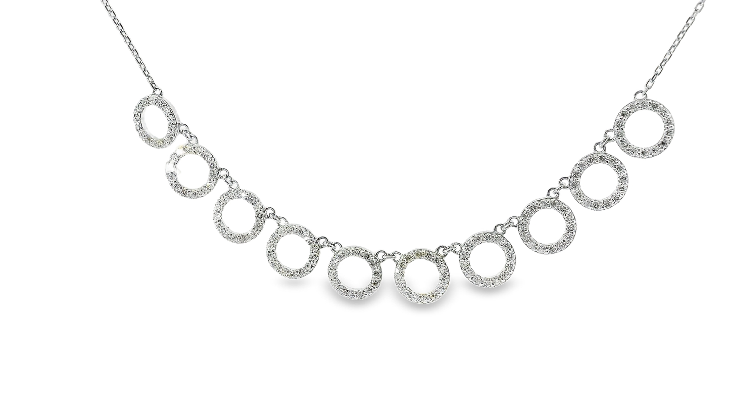 1.18CT Diamond Pendant 14k White Gold