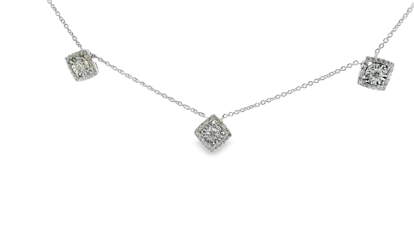 0.60CT Diamond Pendant 18k White Gold