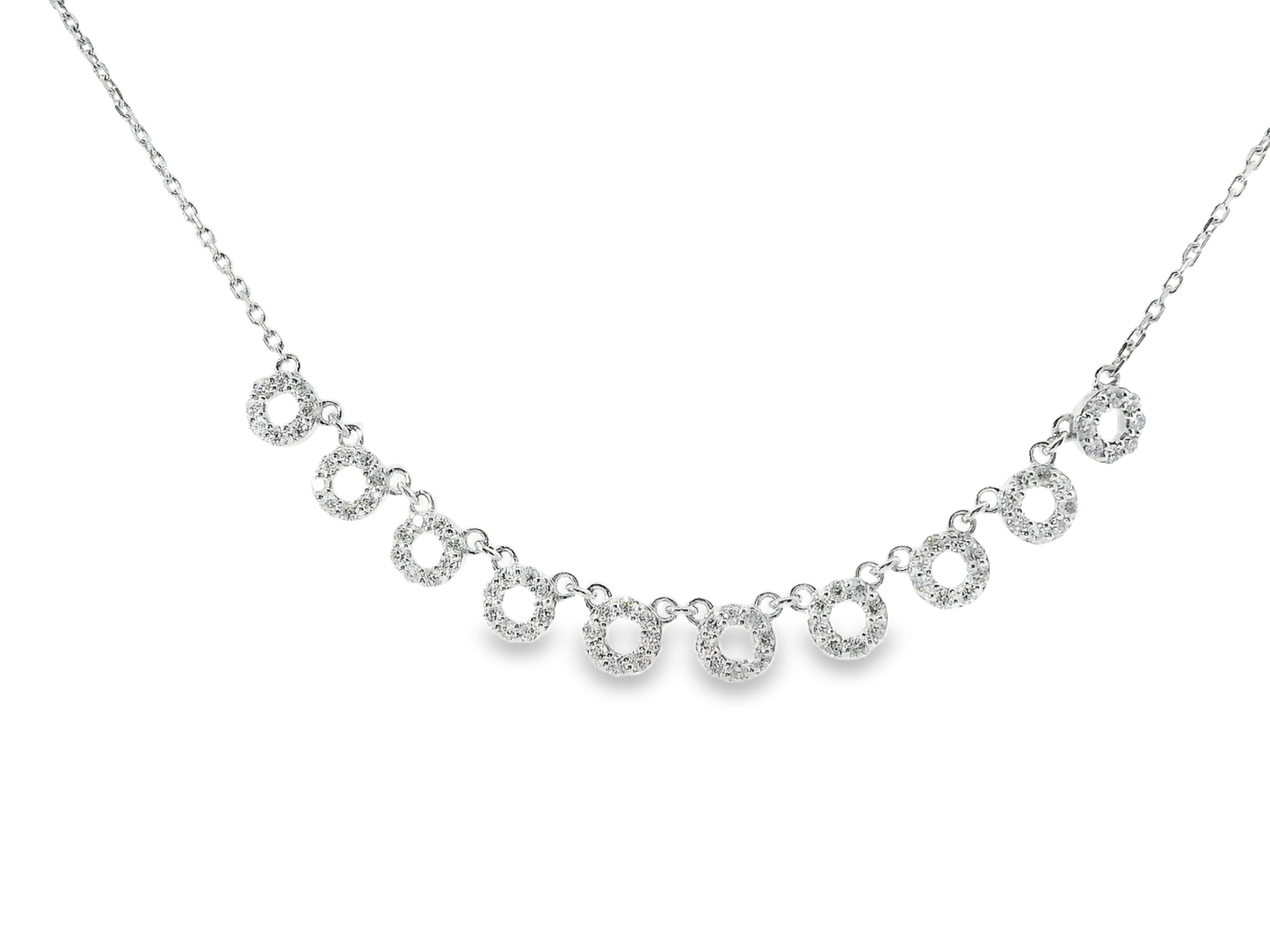 0.54CT Diamond Pendant 14k White Gold