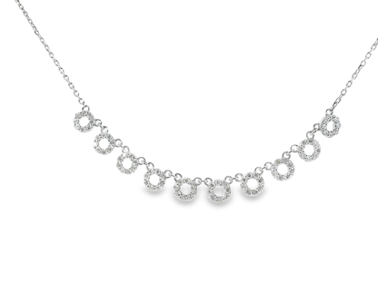 0.54CT Diamond Pendant 14k White Gold