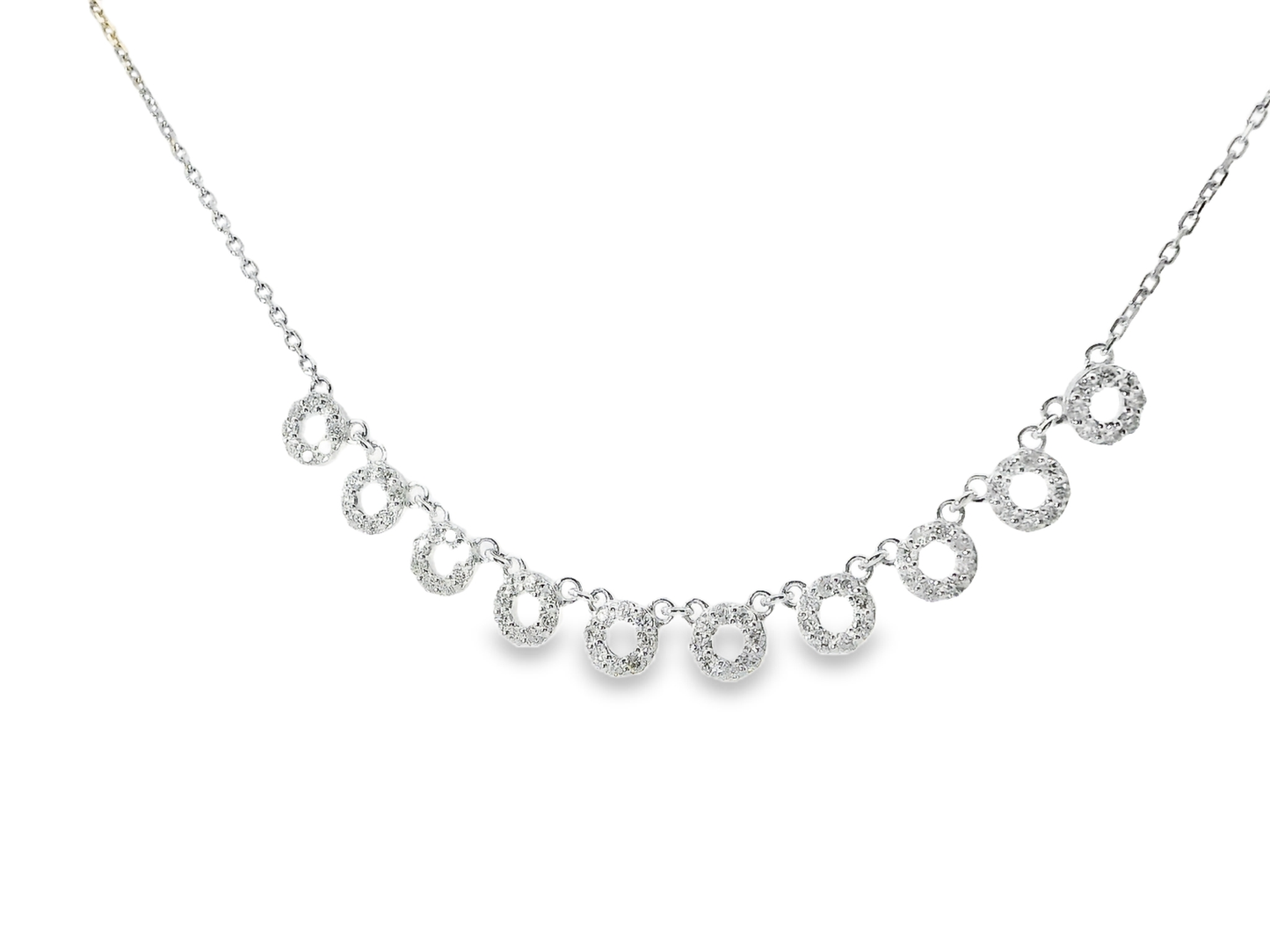 0.54CT Diamond Pendant 14k White Gold