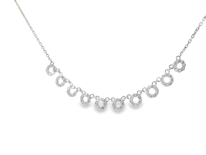 0.54CT Diamond Pendant 14k White Gold