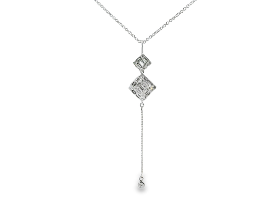 0.62CT Diamond Pendant 18k White Gold