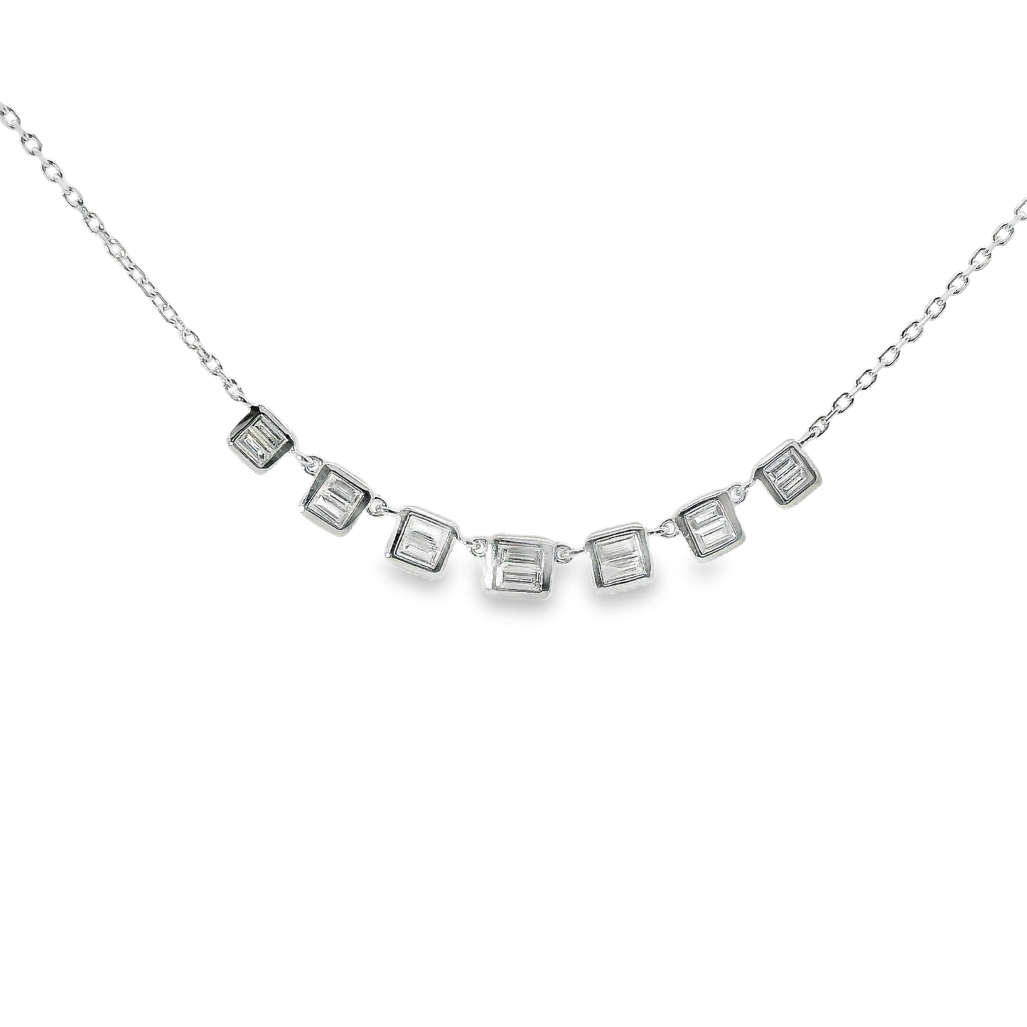 0.43CT Diamond Pendant 14k White Gold