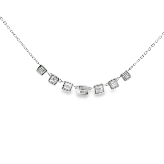 0.43CT Diamond Pendant 14k White Gold