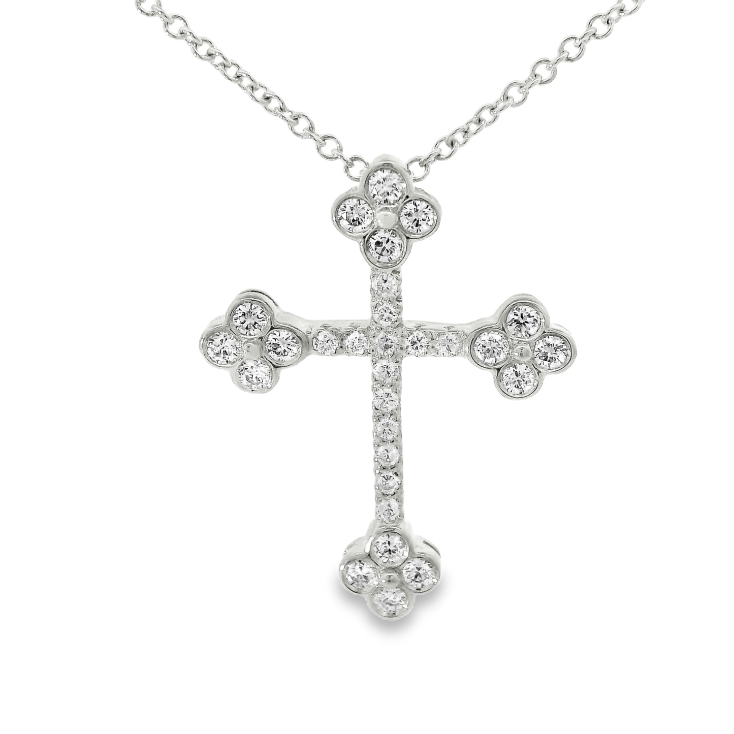 0.45CT Diamond Cross Pendant 14k Gold