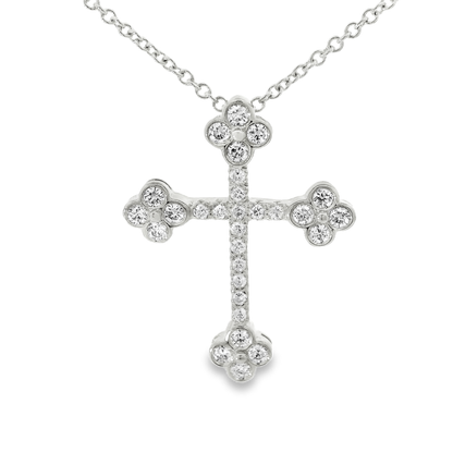 0.45CT Diamond Cross Pendant 14k Gold