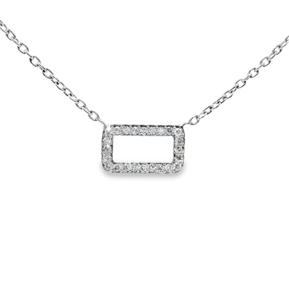 0.20CT Diamond Pendant 14k White Gold