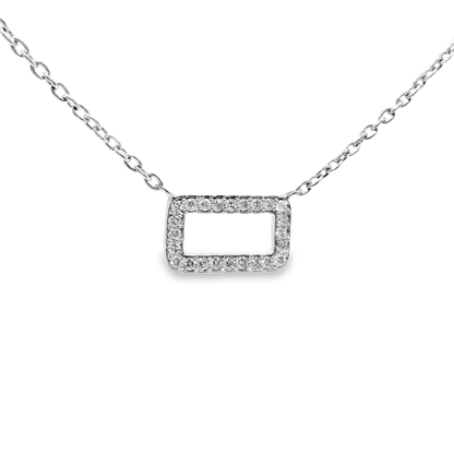 0.20CT Diamond Pendant 14k White Gold
