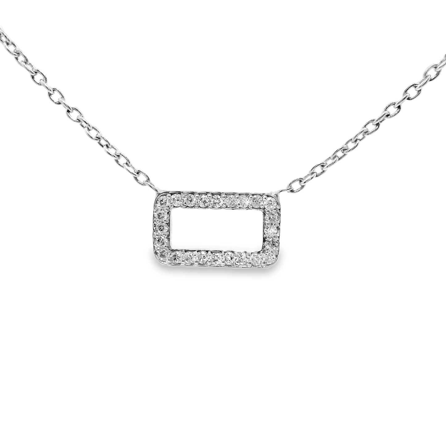 0.20CT Diamond Pendant 14k White Gold