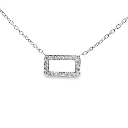 0.20CT Diamond Pendant 14k White Gold