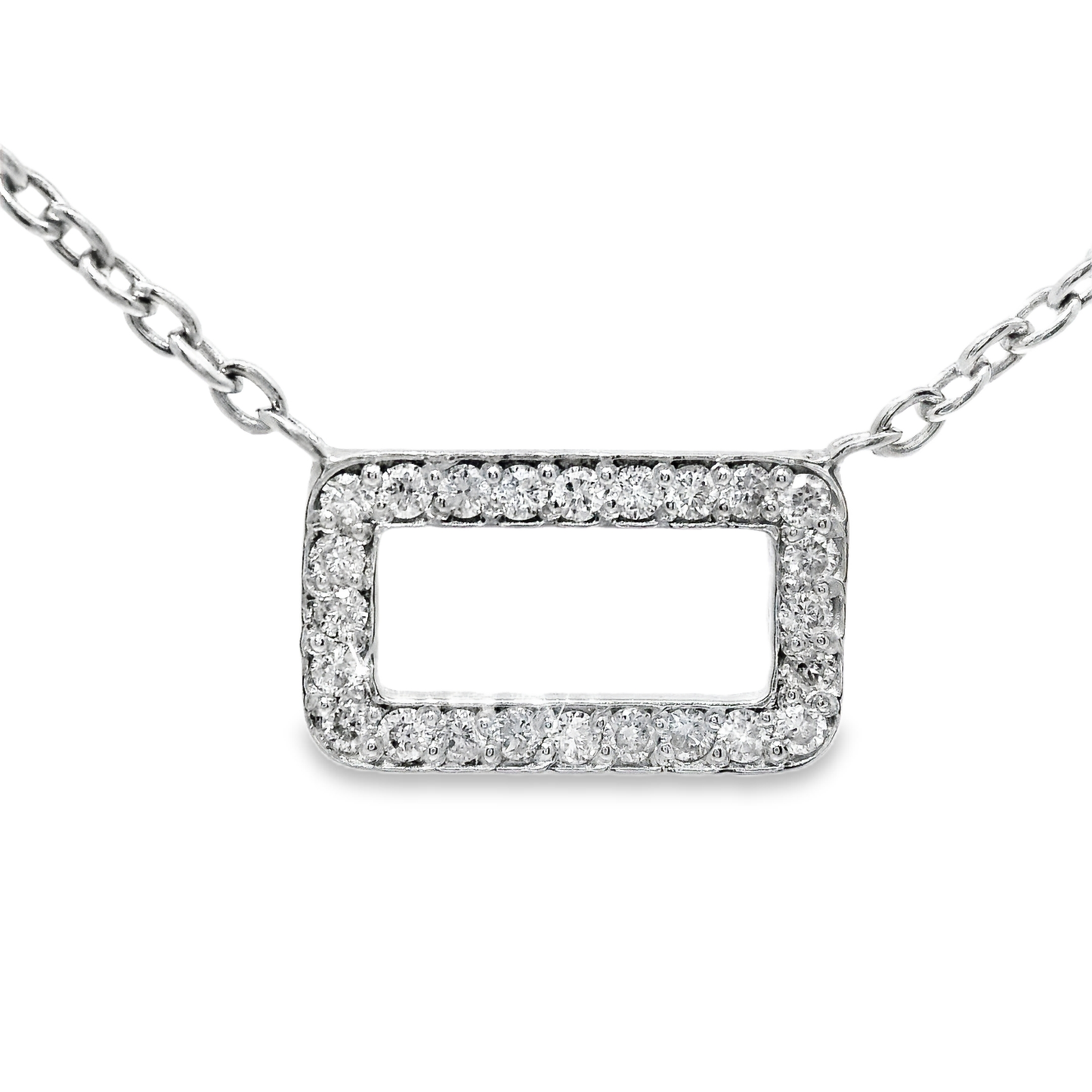0.20CT Diamond Pendant 14k White Gold